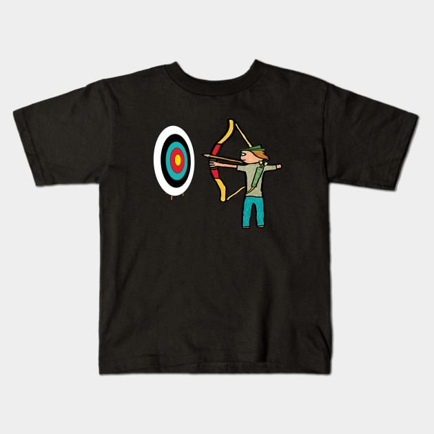 Archery Kids T-Shirt by Mark Ewbie